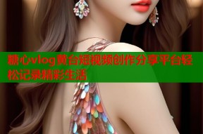 糖心vlog黄台短视频创作分享平台轻松记录精彩生活
