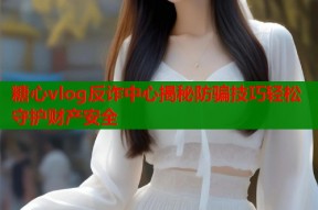 糖心vlog反诈中心揭秘防骗技巧轻松守护财产安全