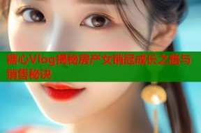 糖心Vlog揭秘房产女销冠成长之路与销售秘诀